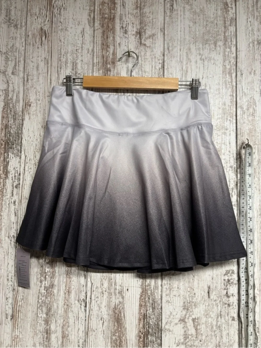 Women's Ombre Black/Grey Athletic Skater Skirt